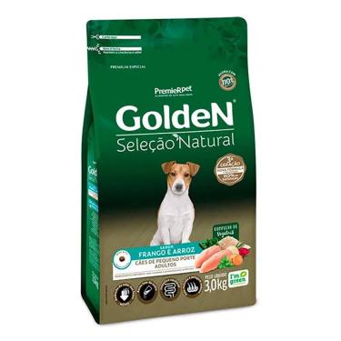 Imagem de Ração Premier Golden Seleção Natural Mini Bits Cães Adultos Frango e Arroz 3kg