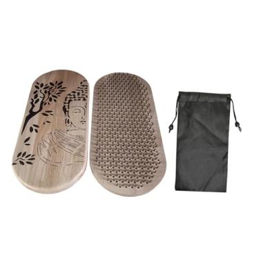 Imagem de menolana Prancha de Madeira, Fácil de Transportar, Versátil, Relaxante, Ideal para Academia em Casa, Meditação com Pregos, Prancha de Massagem para os