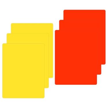 Imagem de Conjunto de 6 cartas de árbitro de futebol - cartas de aviso vermelhas e amarelas | Kit de árbitro multiesportivo para partidas de futebol, vôlei, rúgbi, beisebol - ideal para jogos de campeões de