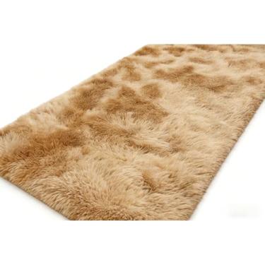 Imagem de Tapete Passadeira 1.00m x 0.60m Antiderrapante - Felpudo Peludo, Ideal para Corredores, Quartos e Salas, Adiciona Conforto e Decoração Residencial (Bege mesclado)