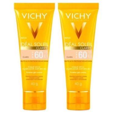 Imagem de Vichy Idéal Soleil Clarify Kit com 2 Unidades – Protetor Solar Facial com Cor FPS60 - Clara Kit-Unissex