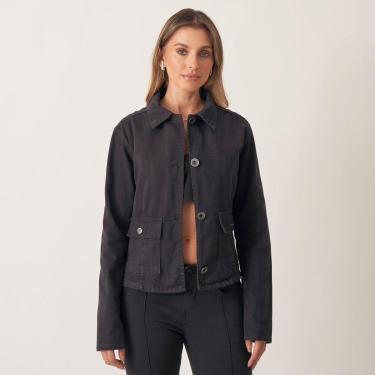Imagem de Jaqueta Camisa Jeans Bolso Cargo Pence-Feminino