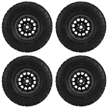 Imagem de MYHWDRNU Peças de carro RC compatíveis com Traxxas para TRX4 para TRX6 para Axial para SCX10 1/10 RC Crawler Car 4PCS Metal 2.2 Beadlock Conjunto de pneus de aro de roda