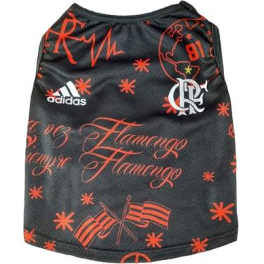 Imagem de Roupa Pet Cachorro Gato Time de Futebol Estampa FLA004 (G, Personalizada)