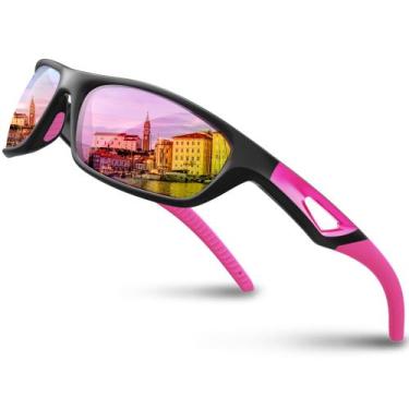 Imagem de Gafas Deportivas RIVBOS RB831 Marco Negro/Lentes Rosas Unisex