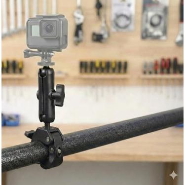 Imagem de FlightPro Braçadeira de montagem universal de liberação rápida com braço mágico articulado de fricção ajustável de 12,7 cm - Rosca de 1/10.2 cm para câmeras de ação, DSLR, monitores e luz LED