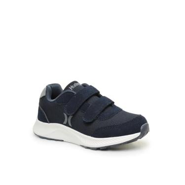 Imagem de Hurley Tênis infantil Leo – Tênis de corrida leve com gancho e laço com malha respirável, palmilha acolchoada e sola de tração durável – Tênis atlético fácil de colocar e tirar para escola e pla