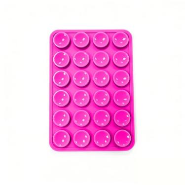 Imagem de Suporte de telefone com sucção dupla face de silicone, aderência adesiva removível, acessório de selfie e vídeo mãos-livres, suporte de sucção de telefone TikTok tendência para iPhone e Android (7,6