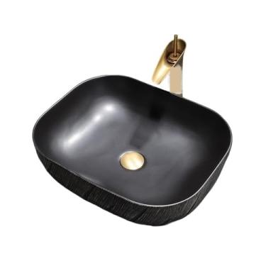 Imagem de Vessel Vanity Sink retrô pequena tigela de lavagem acima do balcão vaso porcelana cerâmica banheiro pia moderna bancada