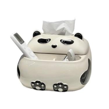 Imagem de x3anggyt5 Capa de caixa de lenços de papel caixa de lenços multifuncional organizador de mesa de cerâmica reutilizável suporte de caixa de lenços faciais para escritório em casa suporte de caixa de