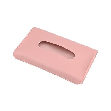 Imagem de x3anggyt5 Capa de caixa de lenços 1 peça caixa de lenços de papel toalha suporte de armazenamento decoração para carro, casa, escritório, acessórios, porta-lenços (rosa)
