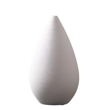 Imagem de Vaso de cerâmica branco oval vintage moderno decoração sala de estar arranjo de flores peças centrais (grande)