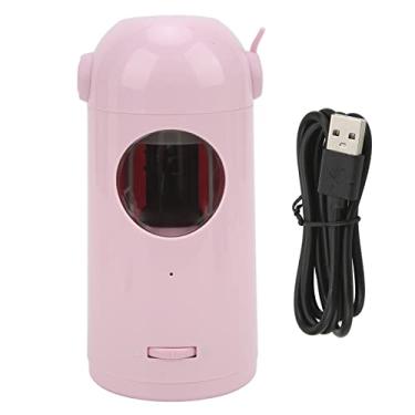 Imagem de SIWOTED Apontador de lápis elétrico totalmente automático Smart Stop ajustável ponto de lápis recarregável apontador elétrico astronômico (Rosa)
