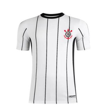 Imagem de Camisa Masculina Corinthians Dry Recorte Branca Oficial -, Branco, Pre