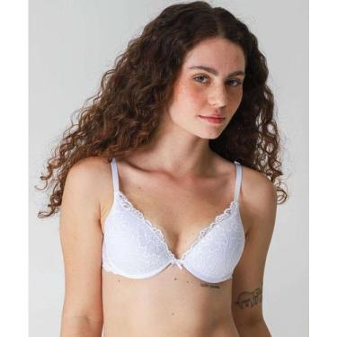 Imagem de Sutiã de Renda Push Up Com Bojo Marisa Branco-48022, Branco, 42