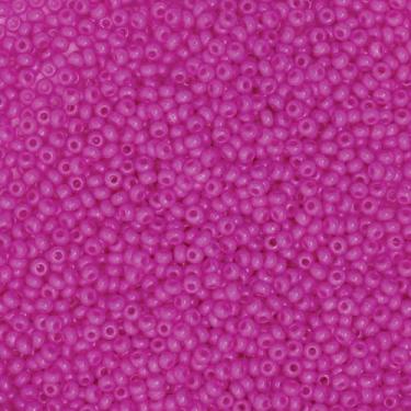 Imagem de John Bead Contas de semente de vidro tchecas 10/0, rosa choque, 66 g, frasco (3 x 22 g), de contas de joias DIY Preciosa (Jablonex)