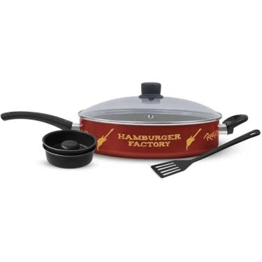 Imagem de Frigideira Funda Hamburger Factory 3 Peças 28 cm - Rochedo