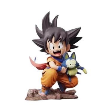 Imagem de Figura Do Pequeno Goku Abraçando Puer Ya Mu Tea, Estátua De PVC Do Dra