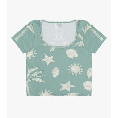 Imagem de Blusa Feminina em Malha Visco Infinita Cor Verde, M, Verde