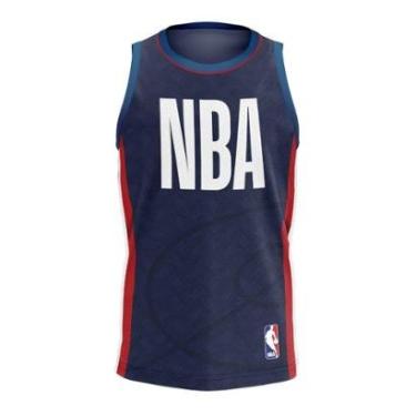 Imagem de Camiseta Regata da NBA Infantil Menino Braziline Terms Azul-Masculino