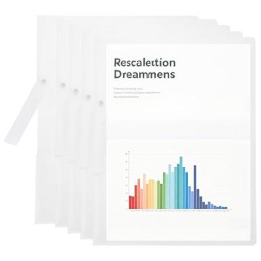 Imagem de PATIKIL Pacote com 5 capas de relatório transparentes com clipe giratório, pastas de apresentação frontais de 30 x 23 cm, fichário de documentos, fichário com capacidade de 100 folhas, para projetos
