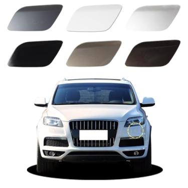 Imagem de Goholy Capa de arruela de farol de para-choque dianteiro de carro compatível com Audi Q7 2010 2011 2012 2013 2014 2015 Tampa de bicos de arruela de farol 4L0955276G 4L0955275G Capa de spray de água
