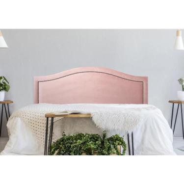 Imagem de Cabeceira King Estofada para Cama Box, Modelo Curva Luxo com Tachas 1,