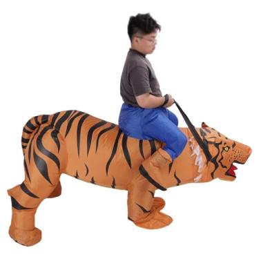Imagem de LAISANIM Fantasia inflável de tigre para adultos, fantasia de Halloween feminina, masculina, divertida para festa de Halloween, cosplay