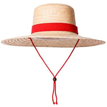 Imagem de Chapéu de Palha Personagem Monkey d Luffy Anime One Piece Cosplay Fantasia Adulto e Infantil Unissex Com Cordão e Faixa (Vermelho, Adulto)