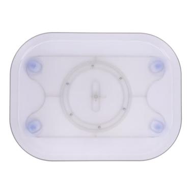 Imagem de Organizador de mesa giratória para geladeira preguiçoso quadrado transparente acrílico PET bandeja giratória para cozinha mesa armário despensa