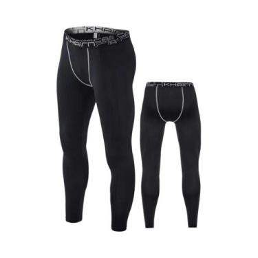 Imagem de Calças De Compressão Masculinas Para Corrida, Secagem Rápida, Treino F