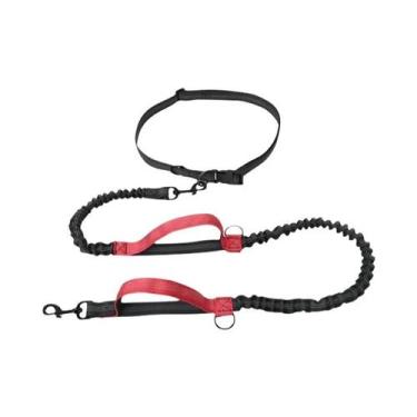 Imagem de Coleira Retrátil Dupla Refletiva Para Cães, Portátil, Para Corrida, Ac
