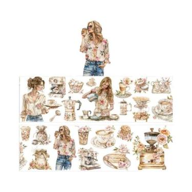 Imagem de Fita Adesiva Decorativa PET De 60mm X 2m Para Diário E Scrapbooking - 