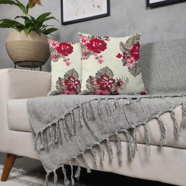 Imagem de Kit Manta Para Sofá Cinza + 2 Capas De Almofada Com Zíper Cor:10 - Gen