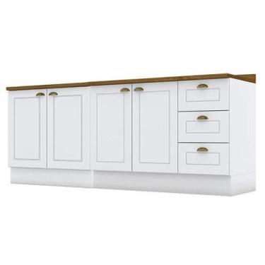 Imagem de Balcão De Cozinha 80cm E 120cm Americana Com Tampo Nature - Henn - MÓV