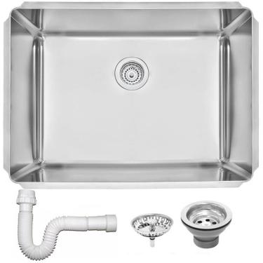 Imagem de Cuba Profissional Tramontina Dritta Pro Inox Acabamento Scotch Brite 70x50 Cm Com Válvu...