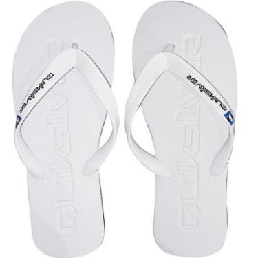 Imagem de Chinelo Quiksilver Molokai Debossed Branco e Azul-Unissex