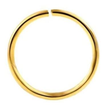 Imagem de Piercing Cartilagem Nariz Argola Prata Aço Cirúrgico 316L - De Castro 