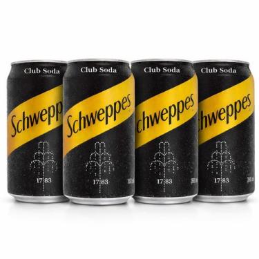 Imagem de Kit 4 Club Soda Schweppes 350Ml