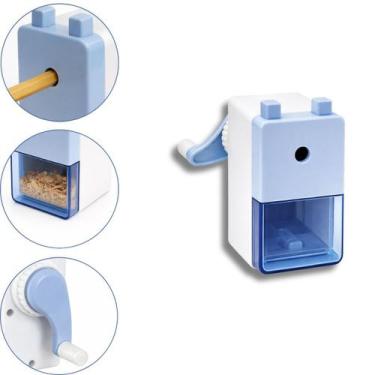 Imagem de Apontador Mesa Manual com Manivela e Deposito Coletor Azul - Kaz