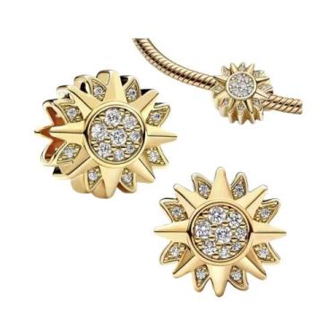 Imagem de Pingentes De Prata Lua, Estrela E Sol Para Pulseira 925, Joias DIY Par