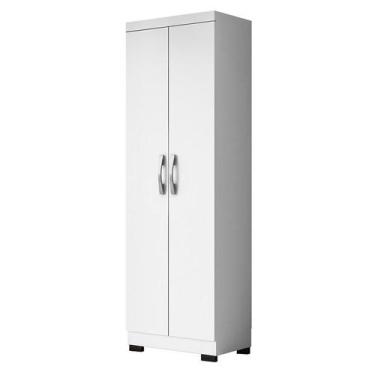 Imagem de Armário Multiuso 2 Portas New 2000192 Branco Tx com Pés Preto - Aramóv