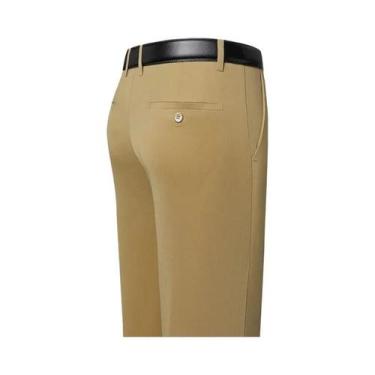 Imagem de Calças Masculinas De Verão Finas, Casuais Para Negócios, Elásticas, Co