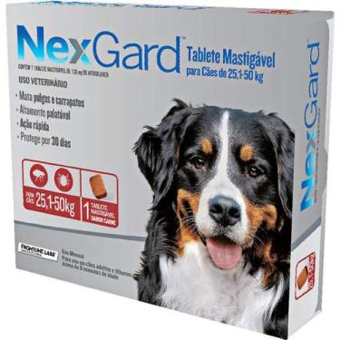 Imagem de NexGard 25,1 a 50 Kg Antipulgas e Carrapatos 136 mg - 1 Comp - NEXGARD