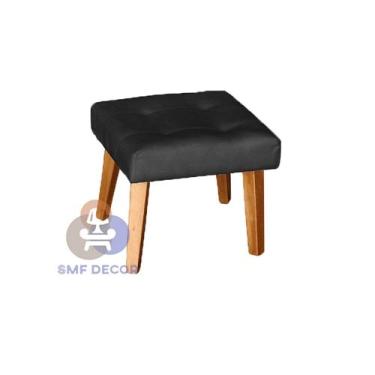 Imagem de Puff Banqueta Decorativa Glamour Dubai Com Pés Quadrado - SMF Decor, P