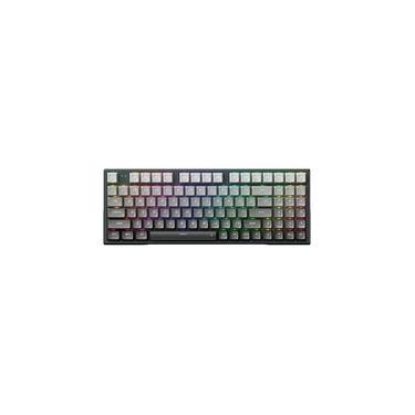 Imagem de Teclado Mecânico Gamer Machenike K500F-B94W, RGB Switch GR Silver, Tri-Mode Gasket Mount 96%, Cinza - JJ02G300E