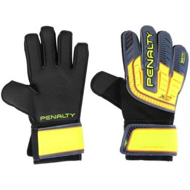 Imagem de Luva Esportiva Goleiro Penalty Sete Training Preta E Amarela, Chumbo, 