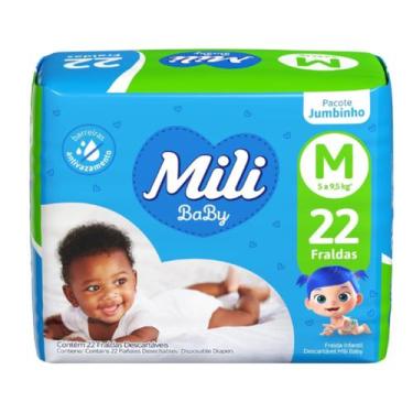 Imagem de Fralda Jumbinho M 22 Unidades Conforto e Proteção  Mili