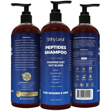 Imagem de Shampoo Shiny Leaf Peptide Antiadelgaçante DHT 473ml