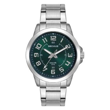 Imagem de RELÓGIO ANALÓGICO CASUAL CALENDÁRIO SECULUS-Masculino